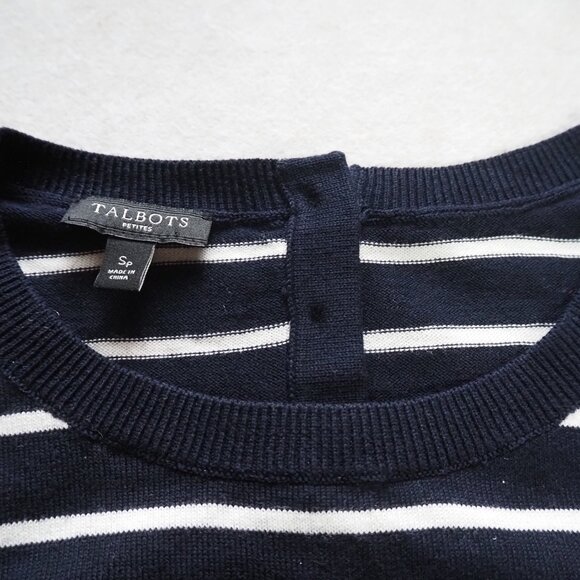 Talbots Striped Corgi Knit Sweater – Size S, Chest 18″, Sleeve 23″, Length 22″ - Picture 4 of 8